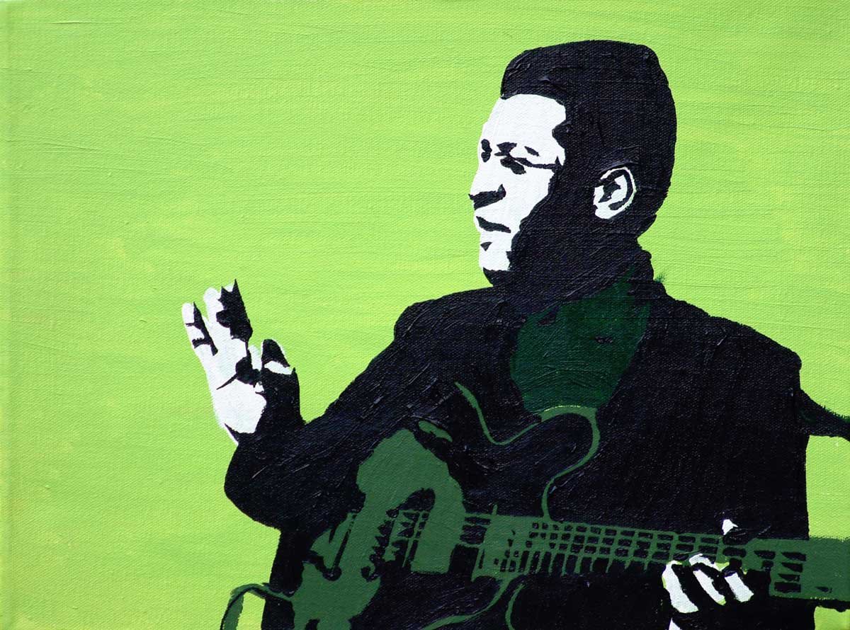 Pop art green on green